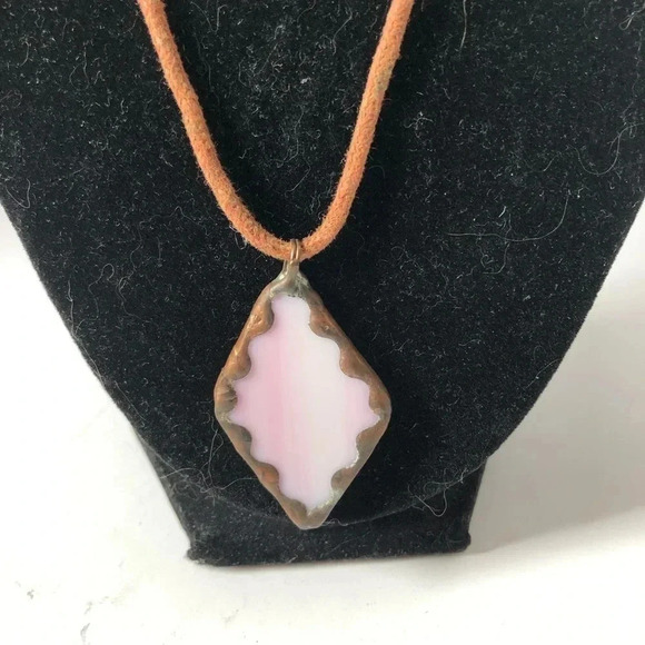 Handmade Stained Glass Necklace - Picture 3 of 7